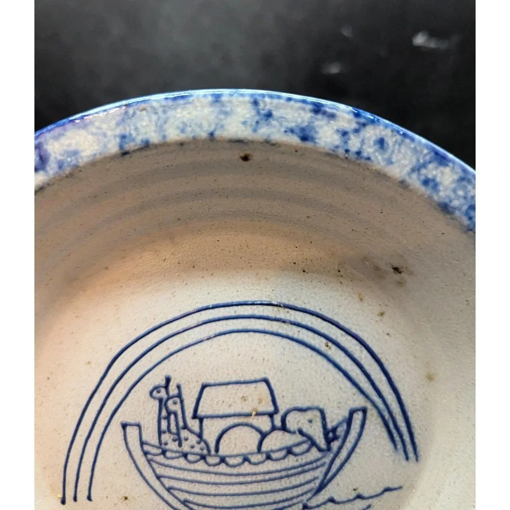 Eldreth Pottery Noah's Ark Pie Plate 1992 8